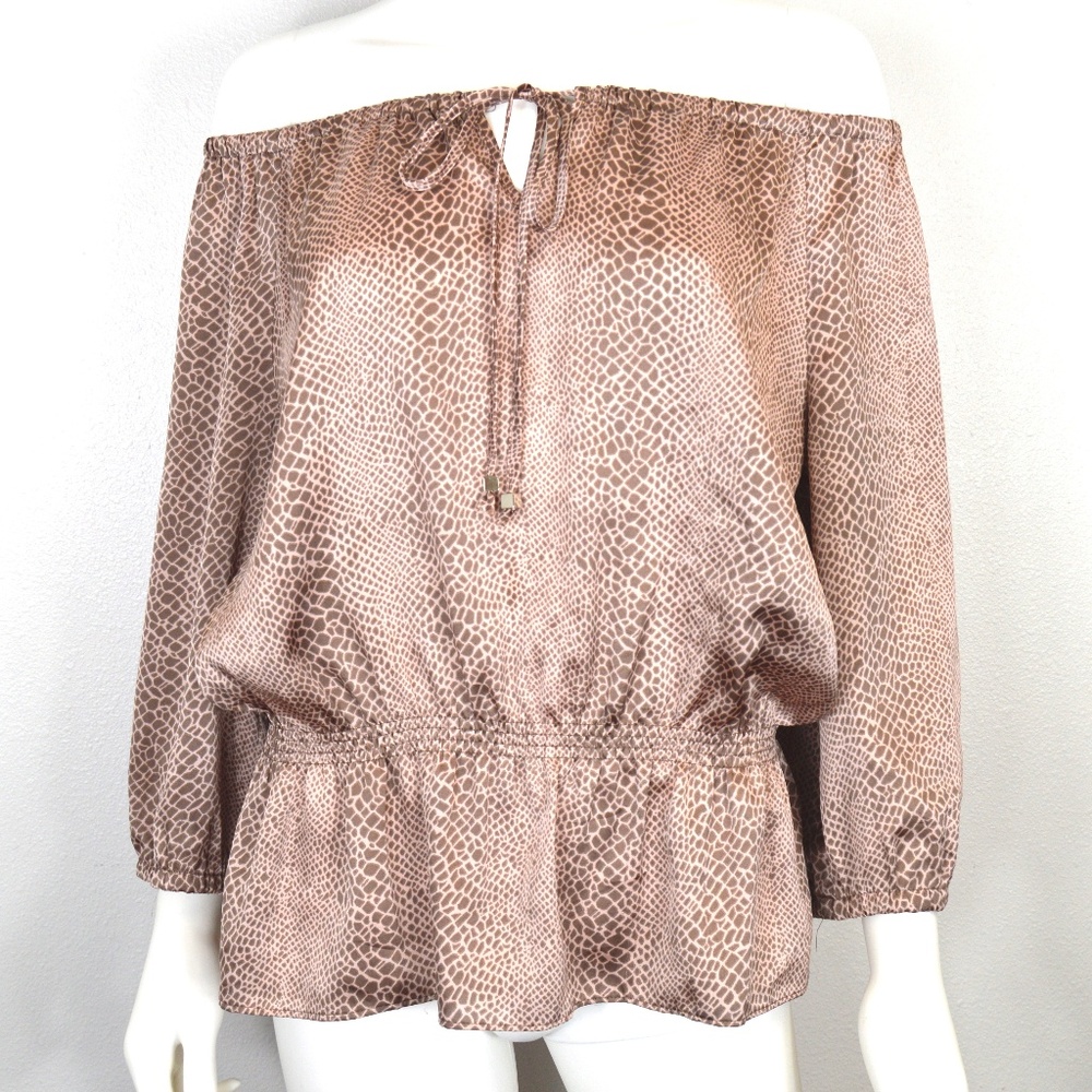 Blush Printed Satin Blouse